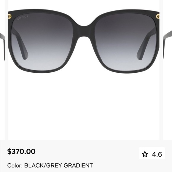 Gucci Black and Gray Gradient Women's Sunglasses - Picture 1 of 10